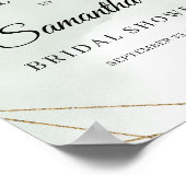 Bruidsshower welkomstbord met succulenten eucalypt poster (Hoek)