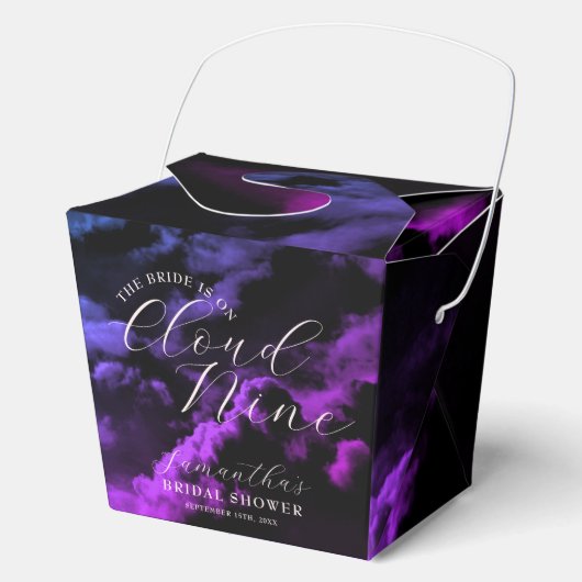 Bruidsshower Wolkenhemel Zwart Celestiaals Stelsel Bedankdoosjes (Voorkant)