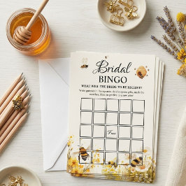 Bruidsshowerbinguokaart voor Bijenhoning Kaart