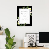 Bruidsshowerposter met botanische citroenen hoofdt poster (Thuiskantoor)