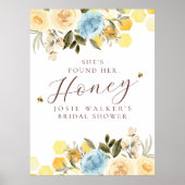 Bruidsshowers met bijenkorf-thema poster (Voorkant)