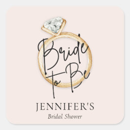 Bruidsshowers voor de moderne bruid vierkante sticker