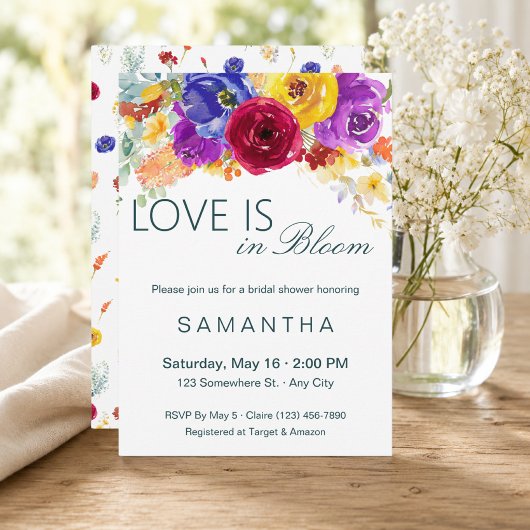 Bruidsshowerset Love is in Bloom Kaart