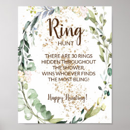 Bruidsshowerspel Ring Hunt Kruiden Thema Bord Poster