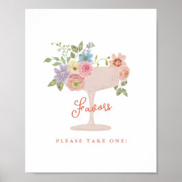 Bruidsshowertafelbord 'Love in Bloom Garden' Poster
