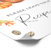 Bruidsshowertemplate Koffie Pompoen hier Poster (Hoek)