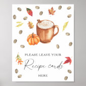 Bruidsshowertemplate Koffie Pompoen hier Poster (Voorkant)