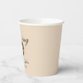 Bruidsshowerthema Coffee Latte Papieren Bekers (Links)