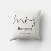  Bruidssieraad Bruid Wordt Mrs Naam Aandenken Kussen (Achterkant)