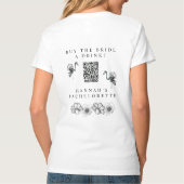 Bruidsskelet Flamingo Meisjes Bruiloftsparty T-shirt (Achterkant)