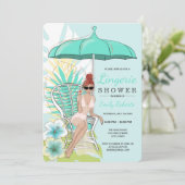 Bruidsslipsshower Roodharige Bruid Kaart (Staand voorkant)