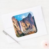 Bruidssluier Herfsten Yosemite National Park Vierkante Sticker (Envelop)