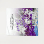 Bruidssluier-tapijt in wit en paars wandkleed (Voorkant (horizontaal))