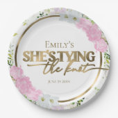 Bruidssluiting met wilde bloemen papieren bordje (Voorkant)