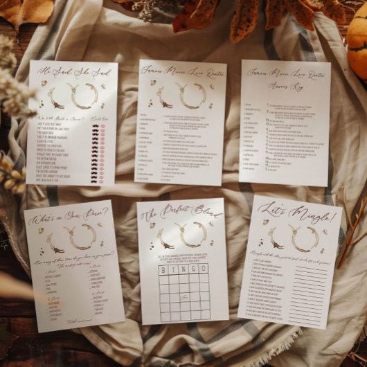 Bruidssluiting spel: BINGO met koffiethema Notitieblok