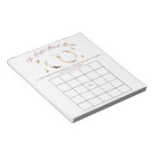 Bruidssluiting spel: BINGO met koffiethema Notitieblok (Schuin)