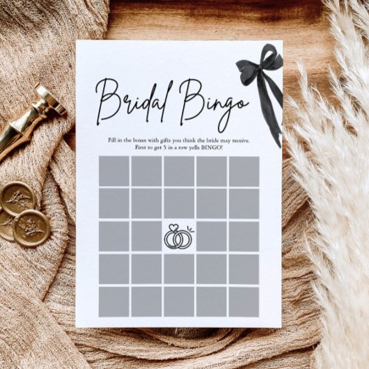 Bruidsspel: 'Bow She's Tying the Knot' Bruidsbad-b Kaart