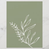 Bruidsspel Hij zei dat ze Sage Green Flowers zei (Achterkant)