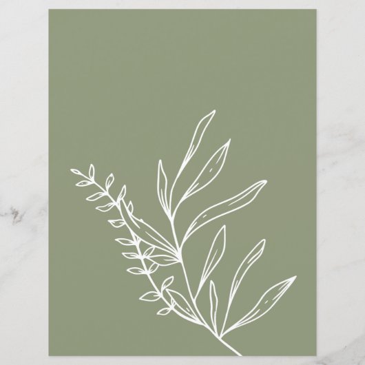 Bruidsspel Hij zei dat ze Sage Green Flowers zei (Achterkant)