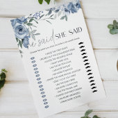 Bruidsspel Hij zei dat ze stoffige blauwe bloemen