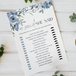 Bruidsspel Hij zei dat ze stoffige blauwe bloemen 