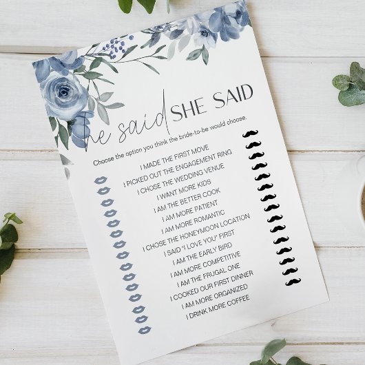 Bruidsspel Hij zei dat ze stoffige blauwe bloemen 