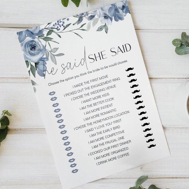 Bruidsspel Hij zei dat ze stoffige blauwe bloemen  (Creator heeft geüpload)