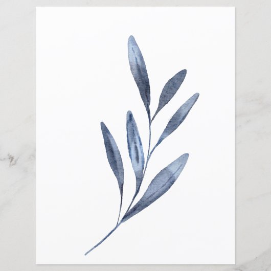 Bruidsspel Hij zei dat ze stoffige blauwe bloemen (Achterkant)