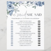 Bruidsspel Hij zei dat ze stoffige blauwe bloemen  (Voorkant)