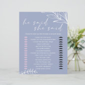 Bruidsspel Hij zei dat ze zei maagdenpalmbloemen (Staand voorkant)