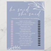 Bruidsspel Hij zei dat ze zei maagdenpalmbloemen (Voorkant)