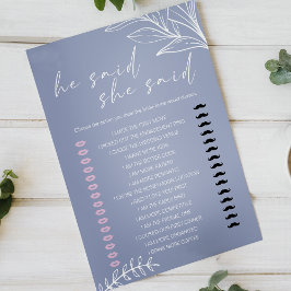 Bruidsspel Hij zei dat ze zei maagdenpalmbloemen