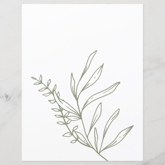 Bruidsspel Hij zei dat ze zei Sage Boho Flowers (Achterkant)