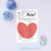 Bruidsspel kaart Wat zit er in je handtas (Enkel)