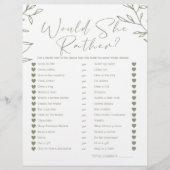 Bruidsspel wil ze liever salie boho bloemen (Voorkant)