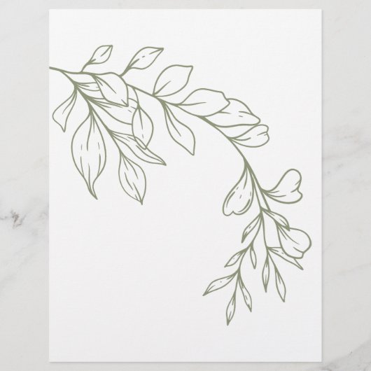 Bruidsspel wil ze liever salie boho bloemen (Achterkant)