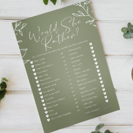 Bruidsspel wil ze liever salie groene bloemen