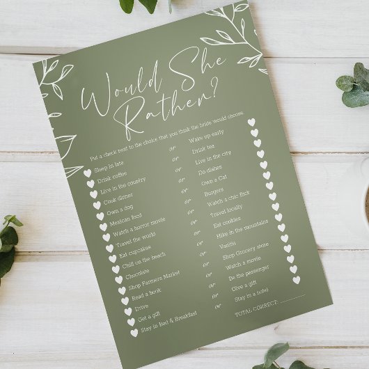 Bruidsspel wil ze liever salie groene bloemen