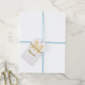 Bruidssquadron monogram gouden bruiloftsdouche een cadeaulabel (Met Touw)