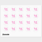 Bruidsstam Afscheidscadeau voor de Bruid Roze Ronde Sticker (Vel)