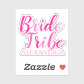 Bruidsstam Afscheidscadeau voor de Bruid Roze Sticker (Vel)