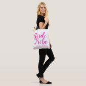 Bruidsstam Afscheidsceremonie van de Bruid Felroze Tote Bag (Op model)