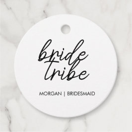 Bruidsstam | Bachelorette Bruidsmeisje Modern Bedankjes Labels