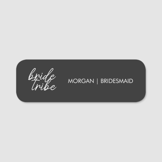 Bruidsstam | Bachelorette Bruidsmeisje Modern Naamplaatje (Voorkant)