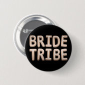 Bruidsstam Black Roze Goud Bachelorette Feest Ronde Button 5,7 Cm (Voorkant /achterkant)