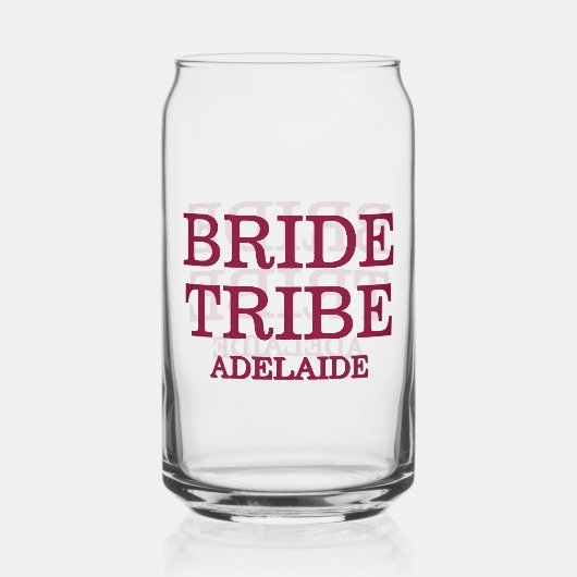 Bruidsstam Bruidsmeisjes Kersenrode Kleur Blikvorm Glas (Achterkant)