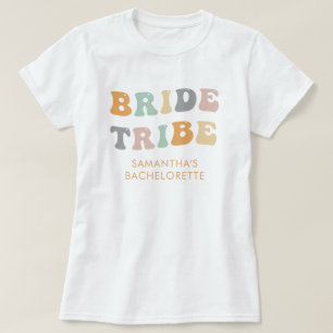 Bruidsstam Bruidsmeisjes Weekend Feest Retro T-shirt