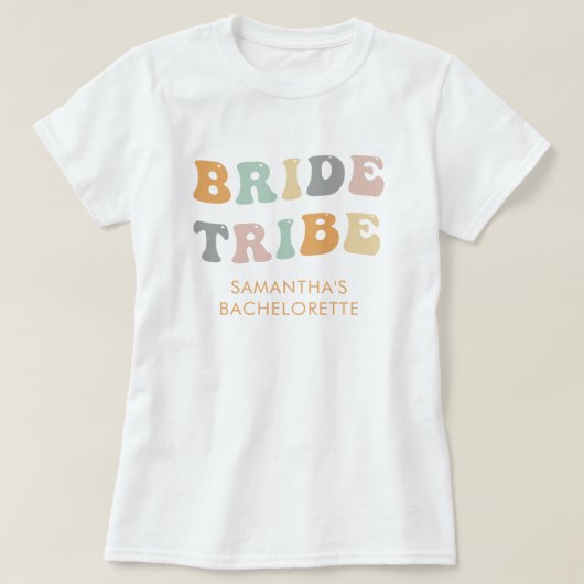 Bruidsstam Bruidsmeisjes Weekend Feest Retro T-shirt (Design voorkant)