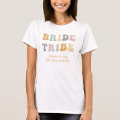 Bruidsstam Bruidsmeisjes Weekend Feest Retro T-shirt (Voorkant)