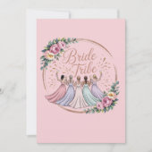 Bruidsstam Custom Naam Bachelorette Feestje Bedankkaart (Voorkant)